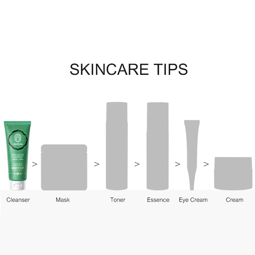  Moisten Skin, Then Apply The Cleanser To Face And Neck Using Circular Motions.Rinse With Clean Water.